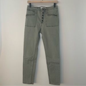 Abercrombie & Fitch Dusty Olive Military Skinny Jeans (6)